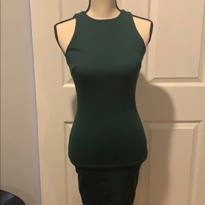 Hunter Green midi dress Fashion Nova